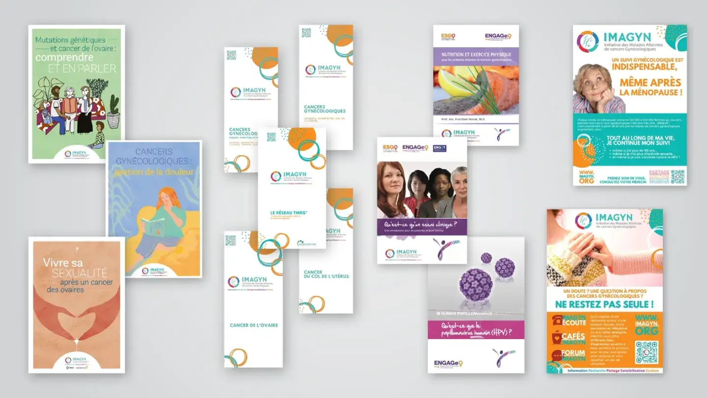 Montage d'images représentant les publications d'IMAGYN.