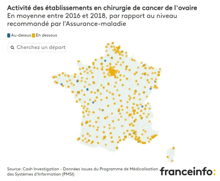carte opérations cancer ovaire
