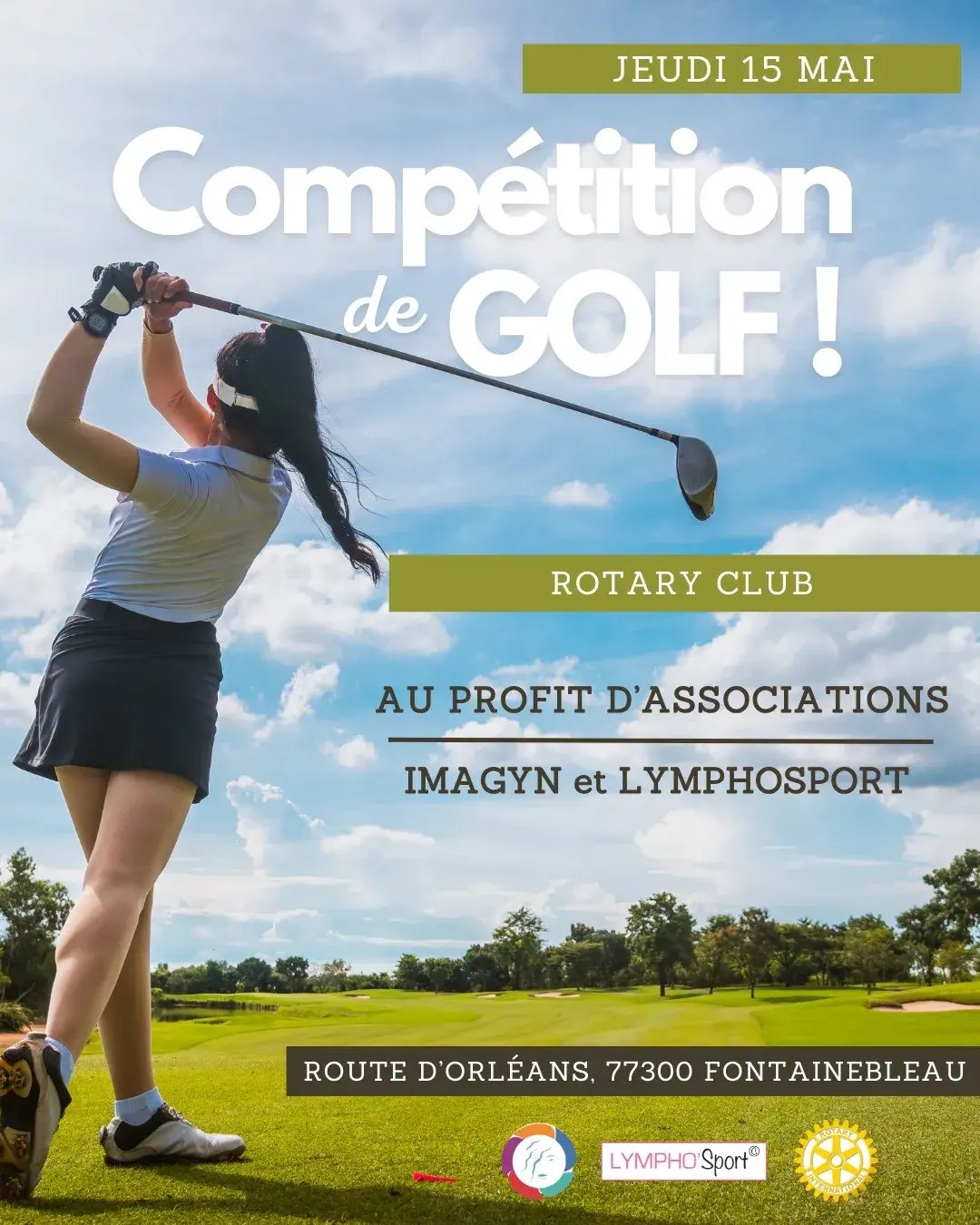 affiche compétition de golf